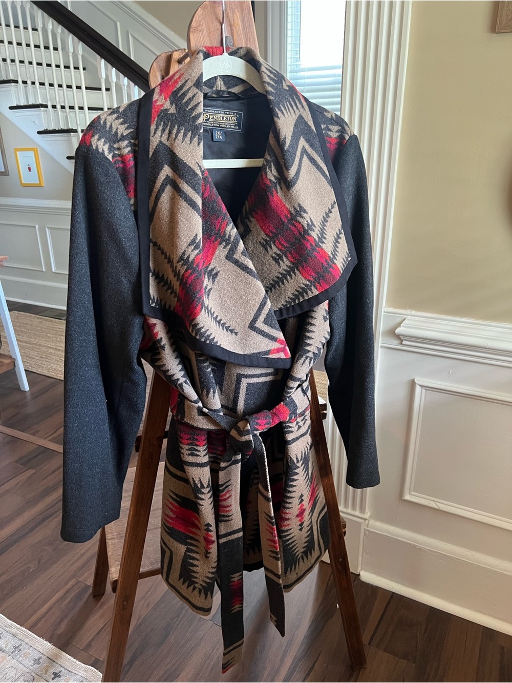 Pendleton Women’s Plus patterned wool coat - Pendleton